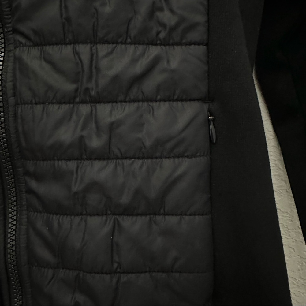 Athleta Girls Black Full Zip Nylon Lightweight Hoodie Puffer Jacket Size M - Picture 5 of 10